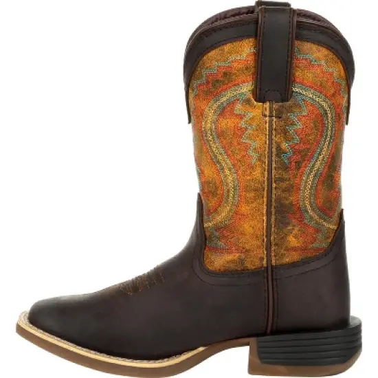 Lil' Durango Rebel Pro Kid's Burnt Orange Western Boot image {4}