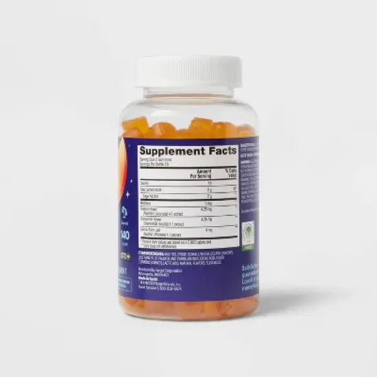 Adult Melatonin Gummies - White Tea/Peach - 140ct - up&up&trade; image {3}