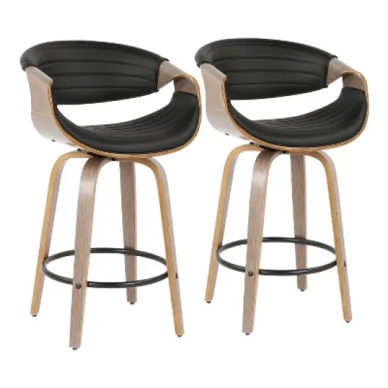 Set of 2 Symphony Upholstered Counter Height Barstools - Lumisource image {11}