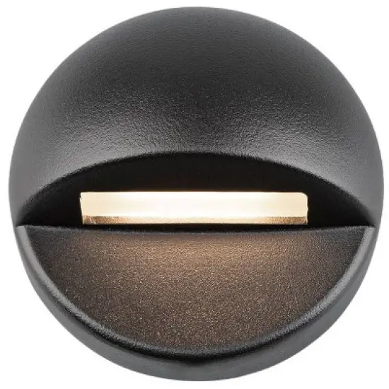 WAC LEDme 3" Wide Black Round 3000K LED Deck and Patio Light image {1}