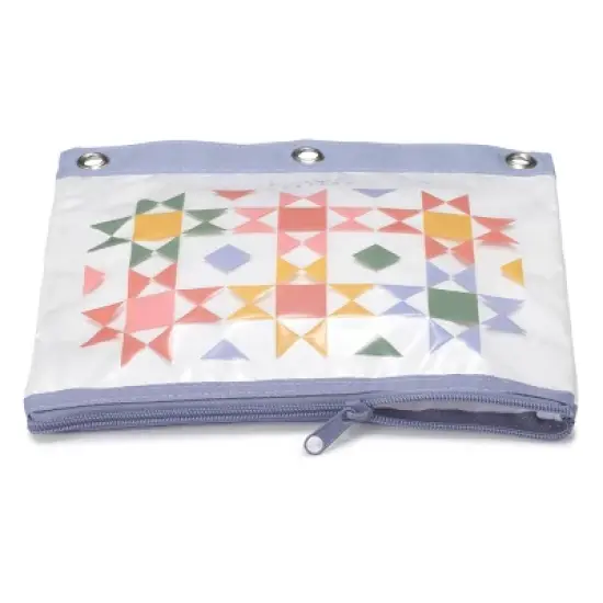 Notebook Collective Quilted Geo Pattern Double Layer Binder Pouch image {1}