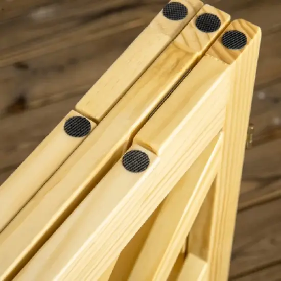 PawHut Foldable Gate with Ultra-Stable Feet, Medium & Small Dog Gate Freestanding with Two-Way Hinges, Wooden Dog Gate Boho Dog Accessories image {5}