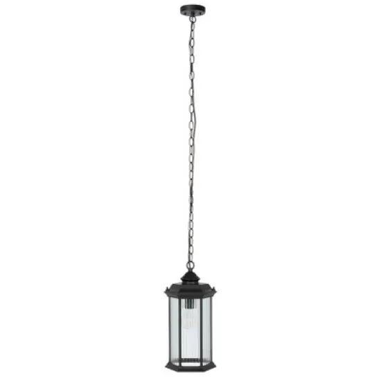 Hylan 8.27" Outdoor Pendant - PLT7007 - Black - Safavieh image {4}