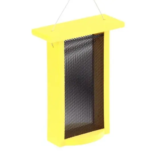 Birds Choice Tall Finch Novelty Bird Feeder 11" Yellow: Recycled Plastic, Weather & UV Resistant, No Assembly Required image {5}