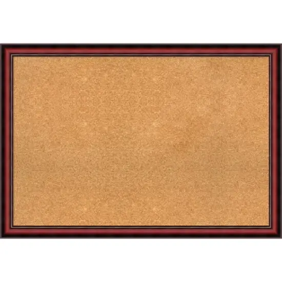 Amanti Art Rubino Cherry Scoop Wood Framed Corkboard, Natural Cork image {8}