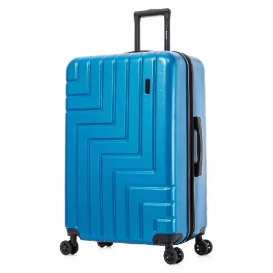 DUKAP Zahav Lightweight Hardside Large Checked Spinner Suitcase - Teal image {17}