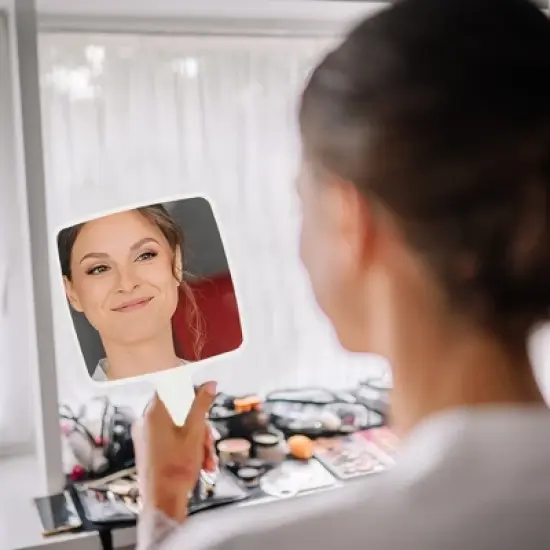 Unique Bargains Hand Mirror with Handle 1 Piece image {3}