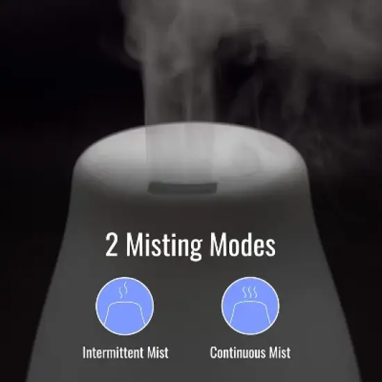 HealthSmart Essential Oil Diffuser, Cool Mist Humidifier and Aromatherapy Diffuser w/ 150ML Tank Ideal for Small Rooms, Adjustable Timer and Mist Mode image {2}