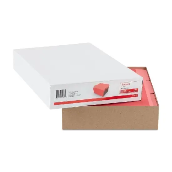 Staples Colored Top-Tab File Folders 3 Tab Red Legal Size 100/Pack 224550 image {4}