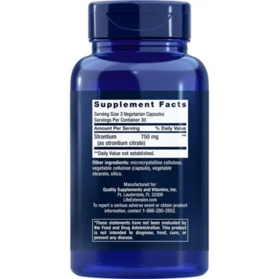Strontium Caps 750 mg by Life Extension  -  30 VegCap image {1}