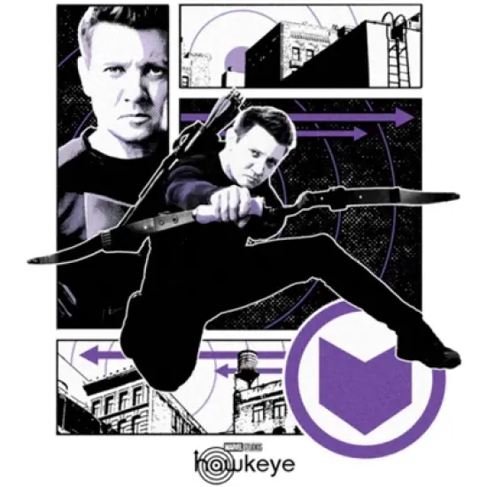 Women's Marvel Hawkeye Graphic Panel Icon T-Shirt image {1}