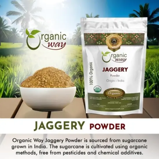 Organic Jaggery Powder 1 lbs image {1}
