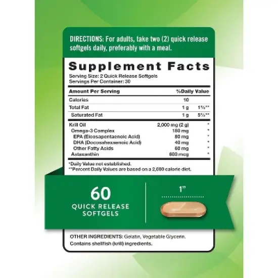 Nature's Truth Krill Oil 2000mg | 60 Softgels image {1}