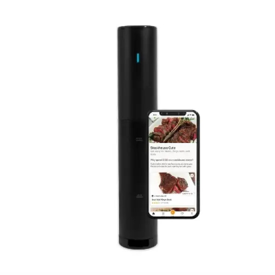 Anova Culinary Precision Cooker Mini Sous Vide Immersion Circulator 850W Black: Smartphone App Control, Automatic Shut-Off, 2-Year Warranty image {9}