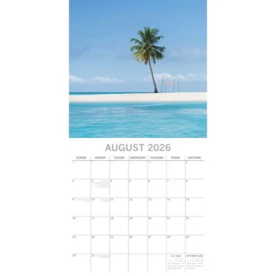 2026 Square Wall Calendar, Tropical Escapes, 16-Month Natural World Theme with 180 Reminder Stickers (12x12 In) image {2}