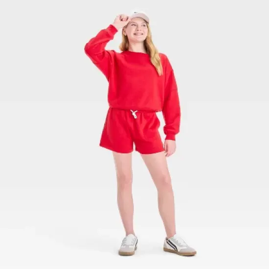 Girls' Fleece Crew Neck Pullover Sweatshirt - art class&trade; image {2}