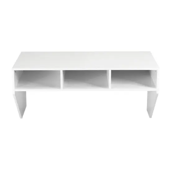 Wall Mounted Floating Computer Table Desk Home Office Furni Storage Shelf White image {8}