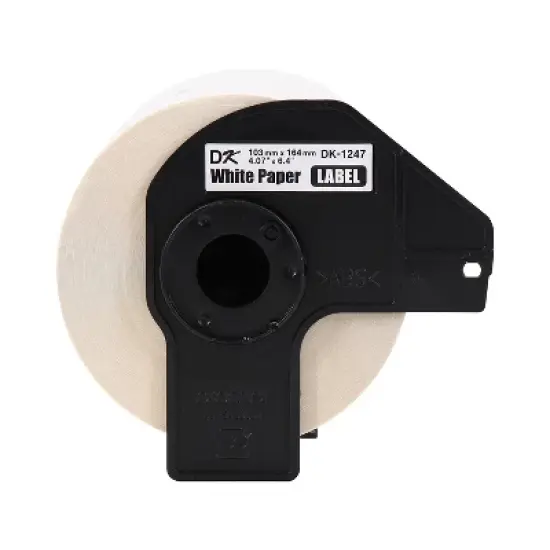 Brother DK-1247 Large Shipping Paper Labels 6-4/10" x 4-7/100" Black on White 180 Labels/Roll 3 image {2}