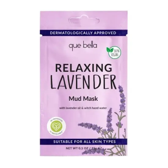 Que Bella Relaxing Lavender Mud Mask - 0.5oz image {5}