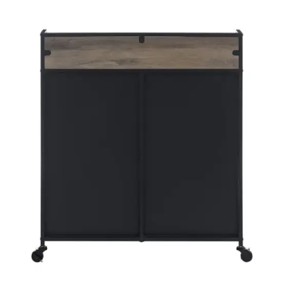 Urban Industrial Metal Mesh Bar Cart with Wheels - Saracina Home image {5}