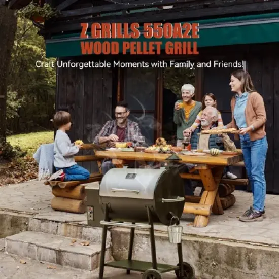 ZPG-550A2E Wood Pellet Grill BBQ Smoker Digital Control - Silver - Z Grills: Electric, 585 sq in Cooking Area image {12}