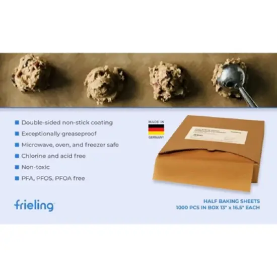 Frieling Parchment paper, half baking sheets, 1000 pcs per box, 13" x 16.5" ea. image {6}