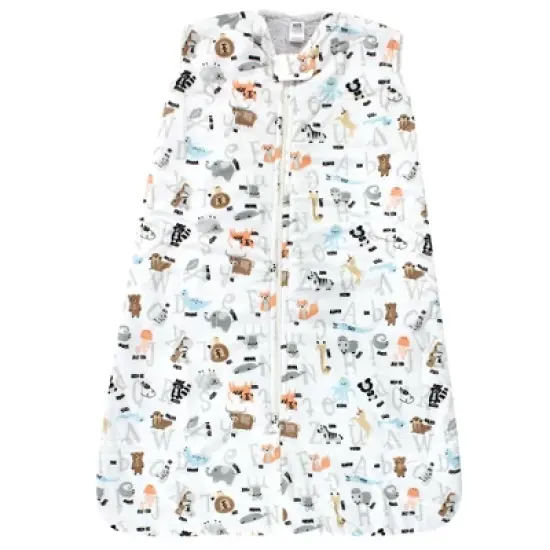 Hudson Baby Unisex Baby Mink with Faux Shearling Inner Sleeping Bag, Sack, Blanket, Alphabet Animals image {3}