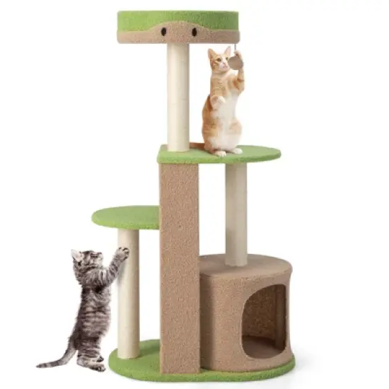 Costway 5-Tier Cat Tree Tower 44'' Cat Climbing Stand Perch with Sisal Scratching Posts image {9}