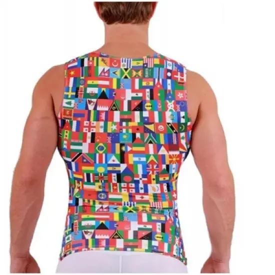 Insta Slim USA Flag Activewear Sleeveless V-Neck 5VAT0N1 image {2}