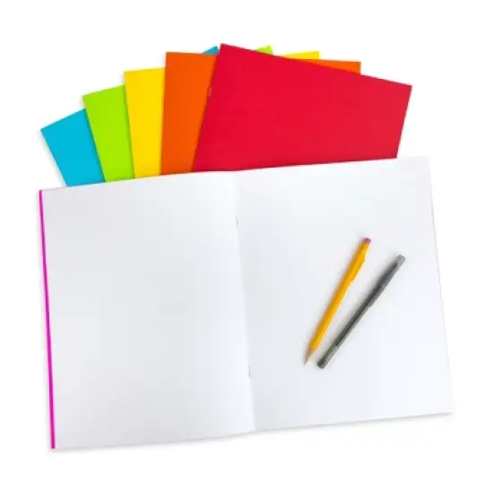 Hygloss&reg; Bright Blank Books, 24 Pages, Assorted Colors, 8.5" x 11", Pack of 6 image {3}