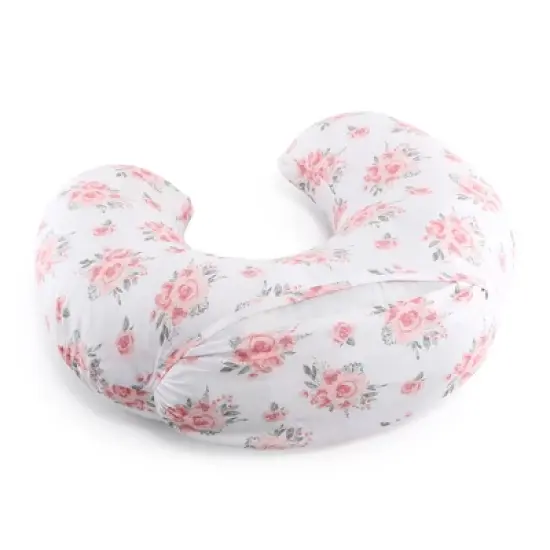 The Peanutshell Nursing Pillow for Breastfeeding, Pink Floral image {5}