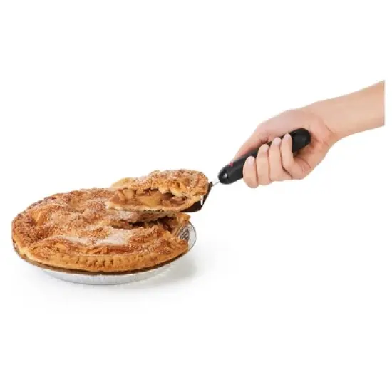 OXO Softworks Pie Server: Stainless Steel Pie Spatula & Slicer, Dishwasher-Safe, Black Handle, 10.3" Length image {2}