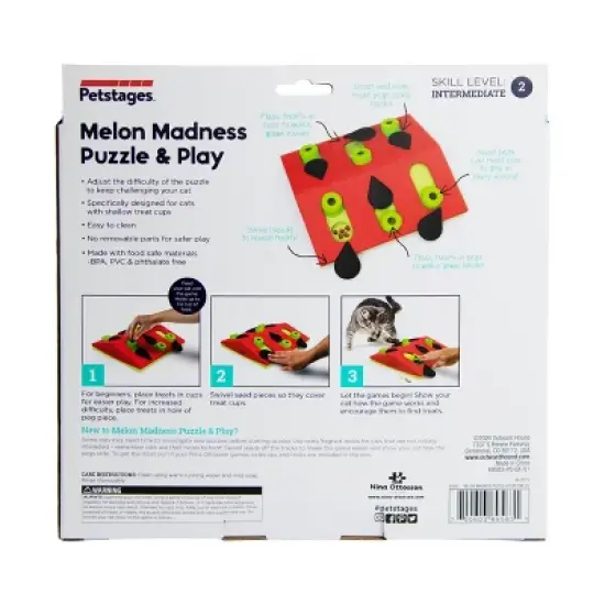 Petstages Nina Ottosson Melon Madness Interactive Treat Puzzle Cat Toy image {4}