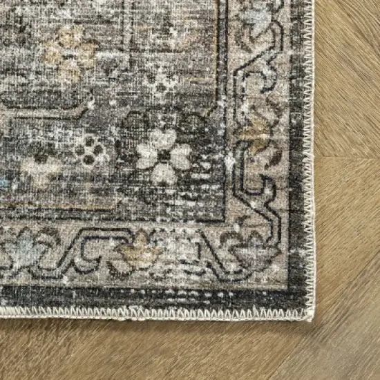 nuLOOM Gracie Distressed Medallion Machine Washable Area Rug image {4}