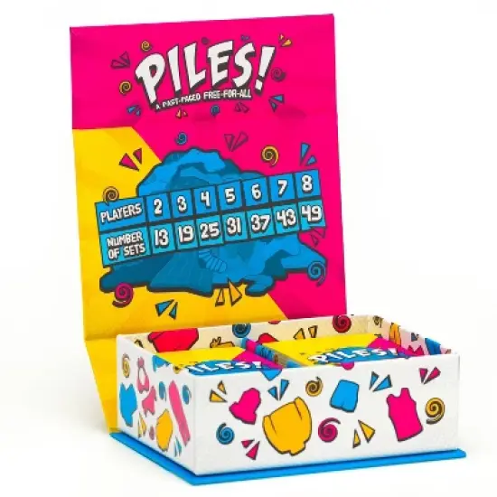 Lost Boy Entertainment Piles! Card Game: Memory Skills, 2-8 Players, Action, 5-15 Min image {2}