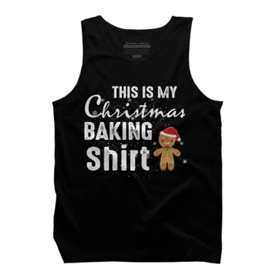 Men's Design By Humans Gingerbread Christmas Baking Shirt By shirtpublic Tank Top image {4}