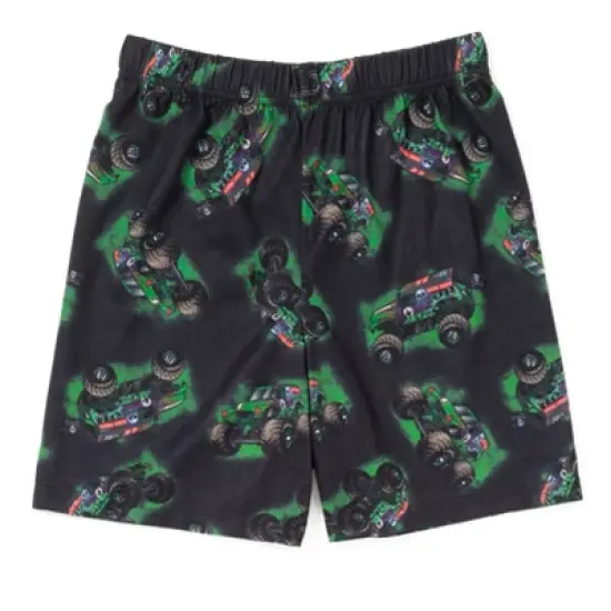 Monster Jam Megalodon El Toro Loco Grave Digger Pullover Pajama Shirt and Shorts Sleep Set Little Kid image {2}