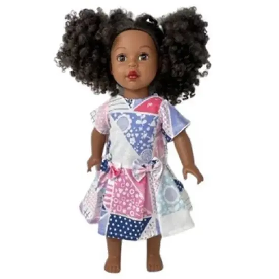 Doll Clothes Superstore Size 14 Matching Girl And Doll Patchwork Print Dress image {3}