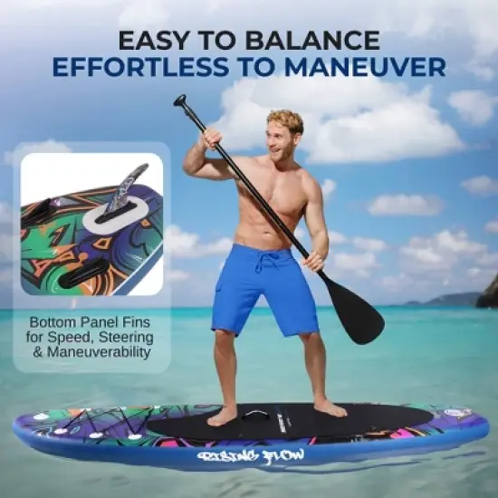 Inflatable Stand-Up Paddle Board for Recreation with GoPro Holder, Easy Set-Up, Lightweight Design, Single Person Use image {3}