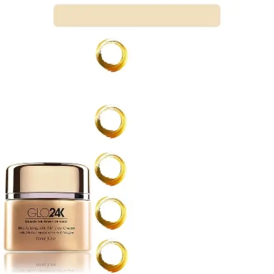 GLO24K Moisturizing Day Cream with 24k Gold, Hyaluronic Acid, Collagen, and Vitamins For Optimal Hydration! image {3}