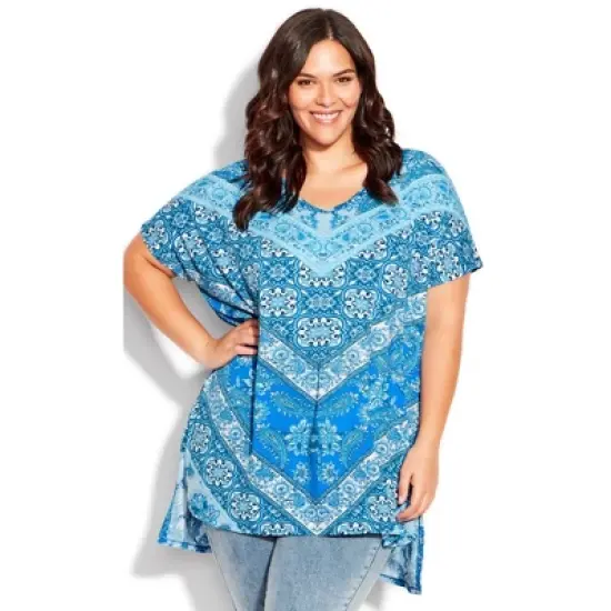 Women's Plus Size Cassie Tunic - ocean | AVENUE image {8}