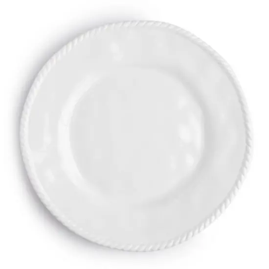 Q Home | Nautical White 11" Melamine Dinner Plate, Set of 4 image {1}