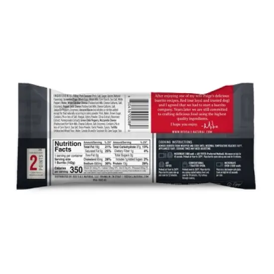Red's Frozen Meat Lovers Breakfast Burrito - 5oz image {1}