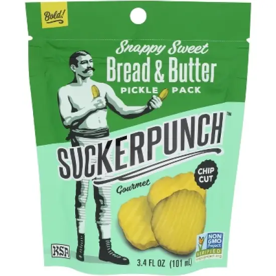 Suckerpunch Classic Bread & Butter Chips - Case of 12 - 3.4 oz image {1}