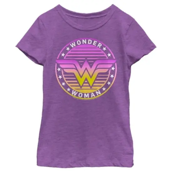 Girl's Wonder Woman Ombre Logo T-Shirt image {3}