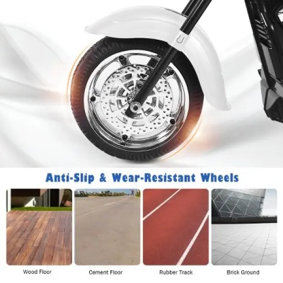 Costway 3 Wheel Kids Ride On Motorcycle 6V Battery Powered Electric Toy Blue/Pink/White/Red image {6}