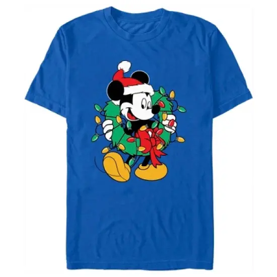 Men's Mickey & Friends Santa Christmas Wreath T-Shirt image {3}
