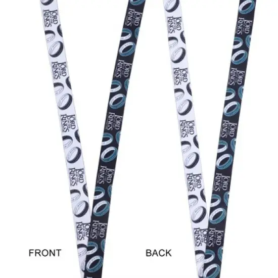 Lord Of The Rings The One Ring 22&rdquo; Black & White Lanyard WIth ID Sleeve image {3}