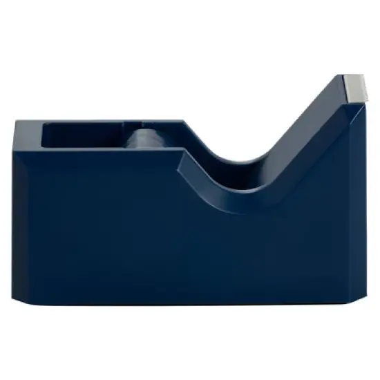 JAM Paper Colorful Desk Tape Dispensers - Navy Blue: Plastic File Fasteners, Stationery Clips, 1.75" Height, 2.5" Width image {1}