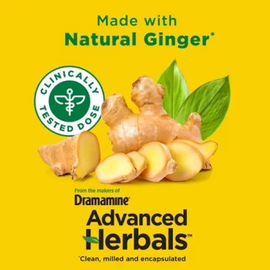 Dramamine Advanced Herbals Non-Drowsy Motion Sickness Relief Capsules - 18ct image {7}